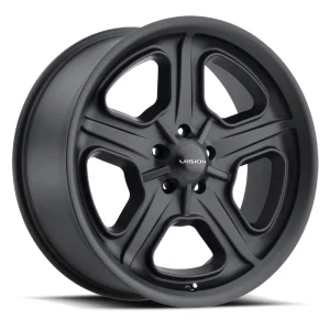 Vision Wheel American Muscle – 147 DAYTONA – Black – 15″x7″ 6mm – All weather Wheels – 147-5761SB6